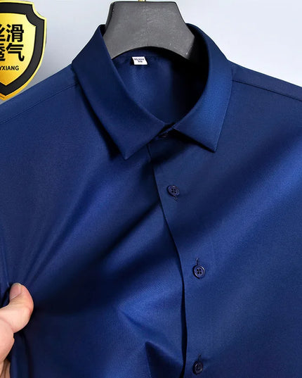 5XL Business Shirts for Men - Slim Fit Long Sleeve Casual Top