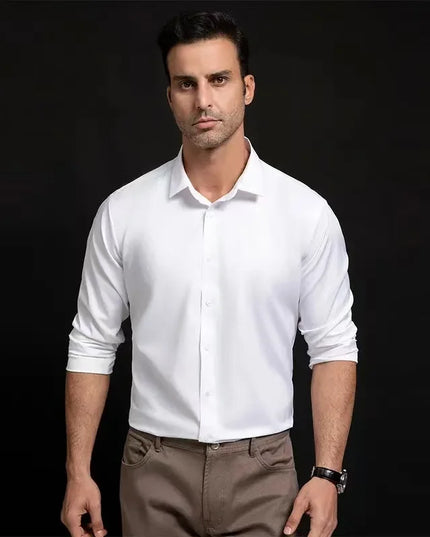 5XL Business Shirts for Men - Slim Fit Long Sleeve Casual Top