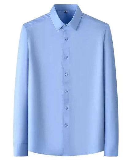 5XL Business Shirts for Men - Slim Fit Long Sleeve Casual Top
