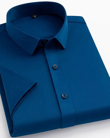 5XL Summer Short Sleeve Shirts for Men - Wrinkle-Free Casual Top