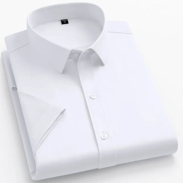 5XL Summer Short Sleeve Shirts for Men - Wrinkle-Free Casual Top