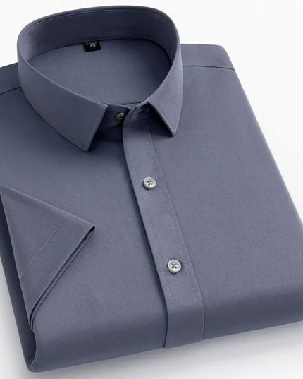 5XL Summer Short Sleeve Shirts for Men - Wrinkle-Free Casual Top