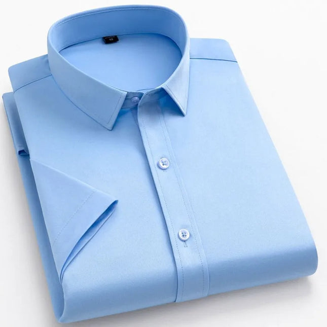 5XL Summer Short Sleeve Shirts for Men - Wrinkle-Free Casual Top