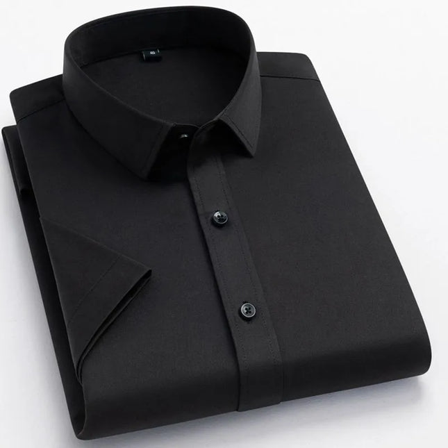 5XL Summer Short Sleeve Shirts for Men - Wrinkle-Free Casual Top