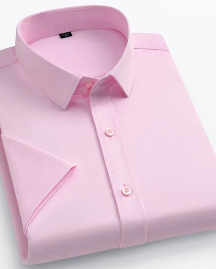5XL Summer Short Sleeve Shirts for Men - Wrinkle-Free Casual Top