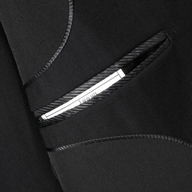 8XL Italian Style Slim Suit - Fashion Business Blazer & Pants Set