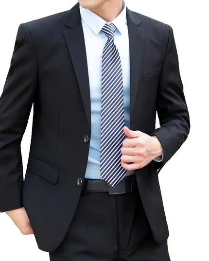 8XL Italian Style Slim Suit - Fashion Business Blazer & Pants Set