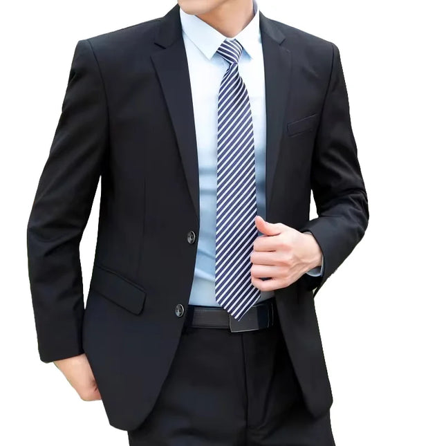 8XL Italian Style Slim Suit - Fashion Business Blazer & Pants Set