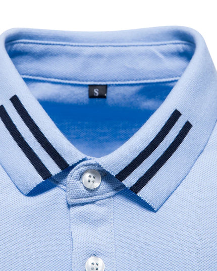 AIOPEON 100% Cotton Men's Polo Shirt - Casual Solid Short Sleeve