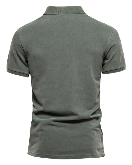 AIOPEON Men's Polo Shirt - 100% Cotton Casual Short Sleeve Style