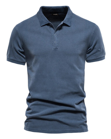 AIOPEON Men's Polo Shirt - 100% Cotton Casual Short Sleeve Style
