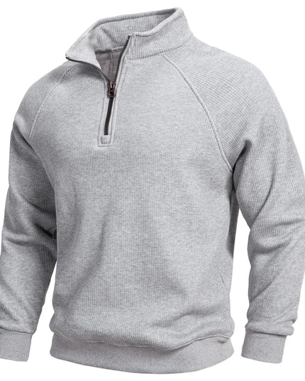 AIOPESIN Men's Winter Thermal Cotton Zipper Sweater - Slim Fit