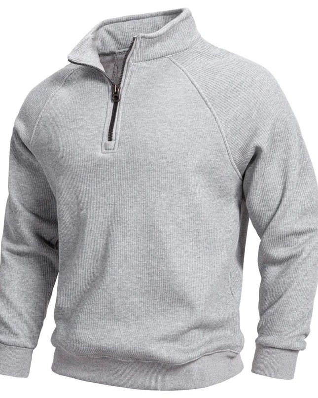 AIOPESIN Men's Winter Thermal Cotton Zipper Sweater - Slim Fit