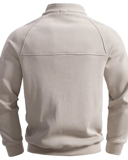 AIOPESIN Men's Winter Thermal Cotton Zipper Sweater - Slim Fit