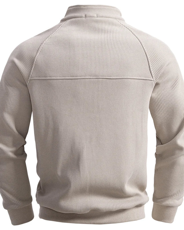 AIOPESIN Men's Winter Thermal Cotton Zipper Sweater - Slim Fit