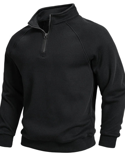 AIOPESIN Men's Winter Thermal Cotton Zipper Sweater - Slim Fit