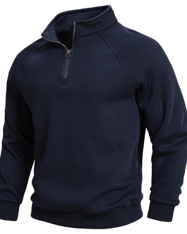 AIOPESIN Men's Winter Thermal Cotton Zipper Sweater - Slim Fit