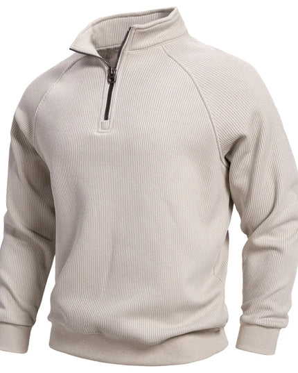 AIOPESIN Men's Winter Thermal Cotton Zipper Sweater - Slim Fit