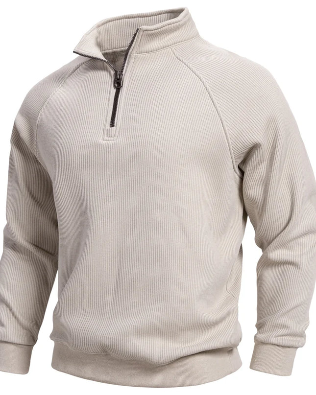 AIOPESIN Men's Winter Thermal Cotton Zipper Sweater - Slim Fit