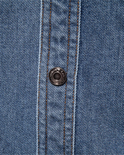 AIOPESON 100% Cotton Denim Shirt - Casual Long Sleeve for Men