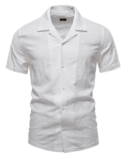 AIOPESON 100% Cotton Men's Short Sleeve Shirt - Casual Summer Style