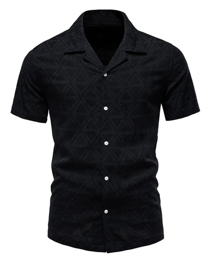 AIOPESON 100% Cotton Men's Short Sleeve Shirt - Casual Summer Style