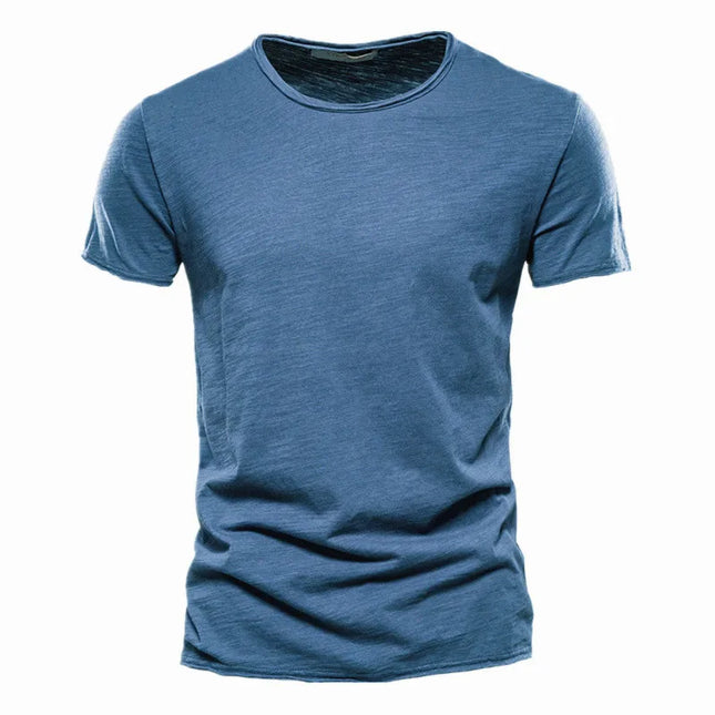 AIOPESON 100% Cotton V-Neck T-Shirt - Slim Fit Casual Wear for Men