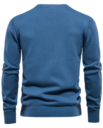 AIOPESON Casual 100% Cotton Henley Sweater - Autumn Men’s Pullover