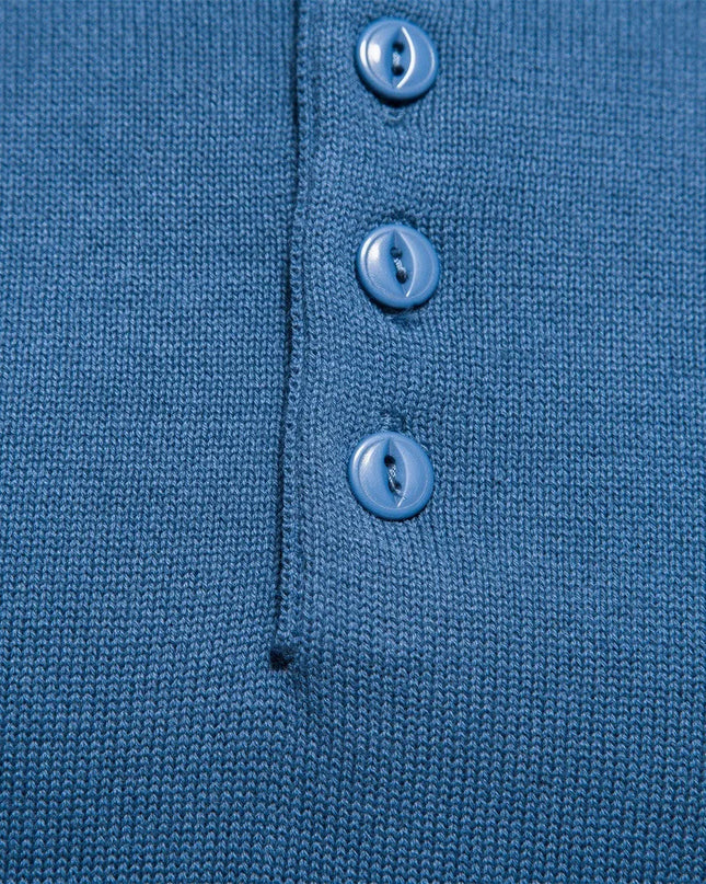 AIOPESON Casual 100% Cotton Henley Sweater - Autumn Men’s Pullover