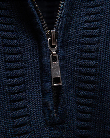 AIOPESON Luxury Striped Men's Pullover - Thick Warm Cotton Knitwear