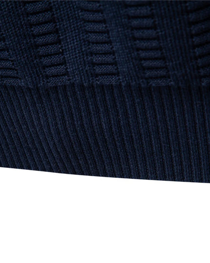 AIOPESON Luxury Striped Men's Pullover - Thick Warm Cotton Knitwear