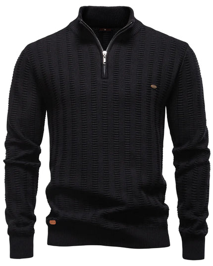 AIOPESON Luxury Striped Men's Pullover - Thick Warm Cotton Knitwear