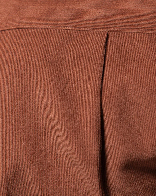 AIOPESON Men's 100% Cotton Corduroy Shirt - Classic Fall Style