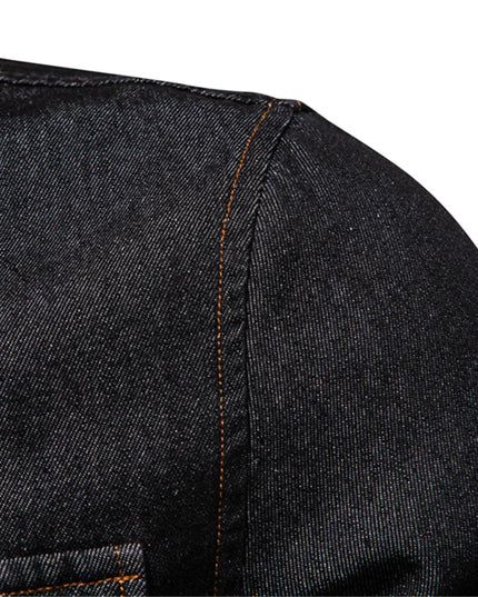 AIOPESON Men's 100% Cotton Denim Shirt - Thick & Casual Style