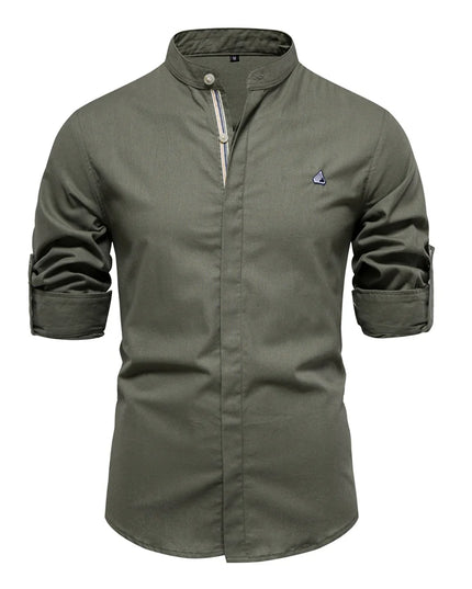 AIOPESON Men's 100% Cotton Long Sleeve Casual Shirts - Spring Collection