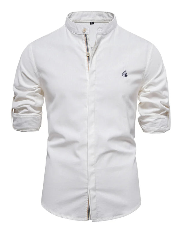 AIOPESON Men's 100% Cotton Long Sleeve Casual Shirts - Spring Collection