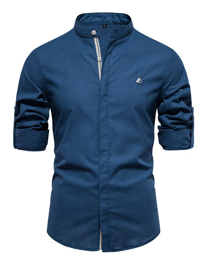 AIOPESON Men's 100% Cotton Long Sleeve Casual Shirts - Spring Collection