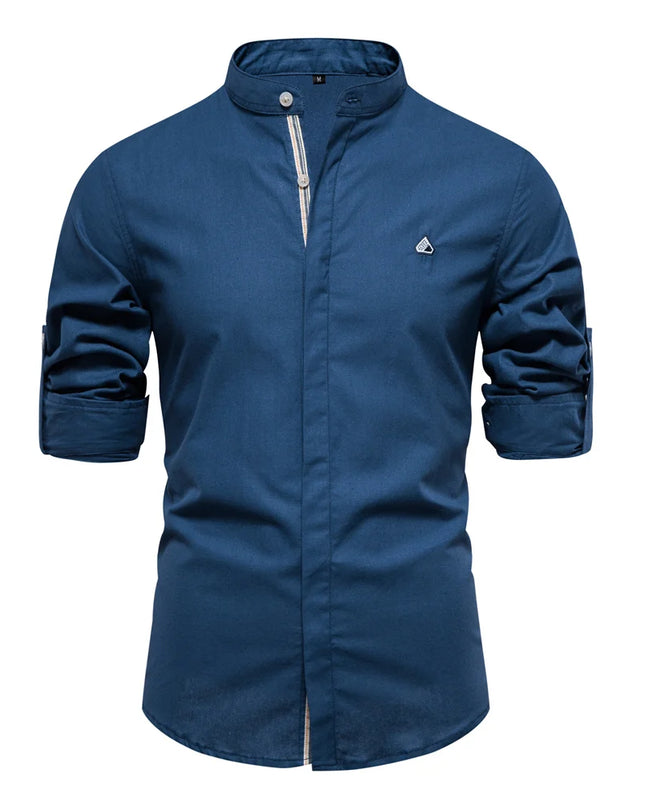 AIOPESON Men's 100% Cotton Long Sleeve Casual Shirts - Spring Collection