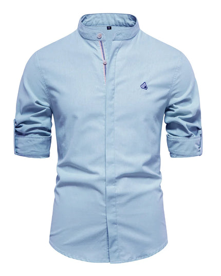 AIOPESON Men's 100% Cotton Long Sleeve Casual Shirts - Spring Collection