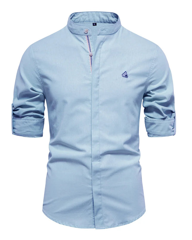 AIOPESON Men's 100% Cotton Long Sleeve Casual Shirts - Spring Collection