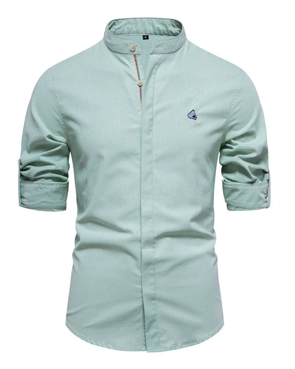AIOPESON Men's 100% Cotton Long Sleeve Casual Shirts - Spring Collection