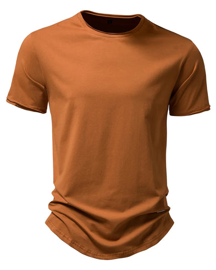 AIOPESON Men's 100% Cotton O-neck Casual T-shirt - Short Sleeve Summer Tee