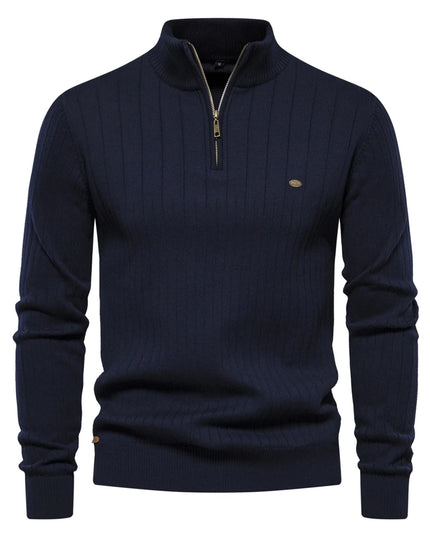AIOPESON Men's Autumn Quarter Zipper Pullover Sweater - Warm Cotton Blend