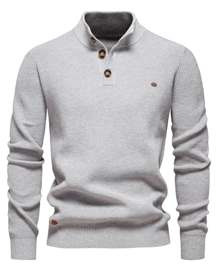 AIOPESON Men's Autumn Quarter Zipper Pullover Sweater - Warm Cotton Blend