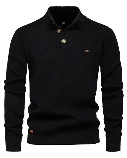 AIOPESON Men's Autumn Quarter Zipper Pullover Sweater - Warm Cotton Blend