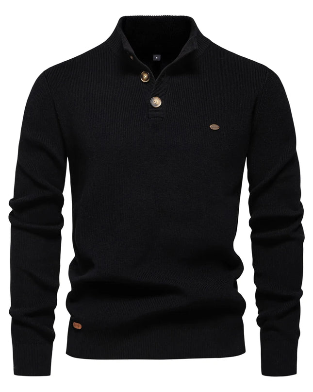 AIOPESON Men's Autumn Quarter Zipper Pullover Sweater - Warm Cotton Blend