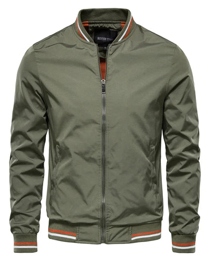 AIOPESON Men’s Casual Bomber Jacket - Slim Fit Autumn Fashion