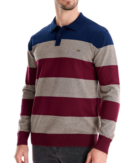 AIOPESON Men's Casual Knit Polo Collar Sweater - Stylish Button-Up