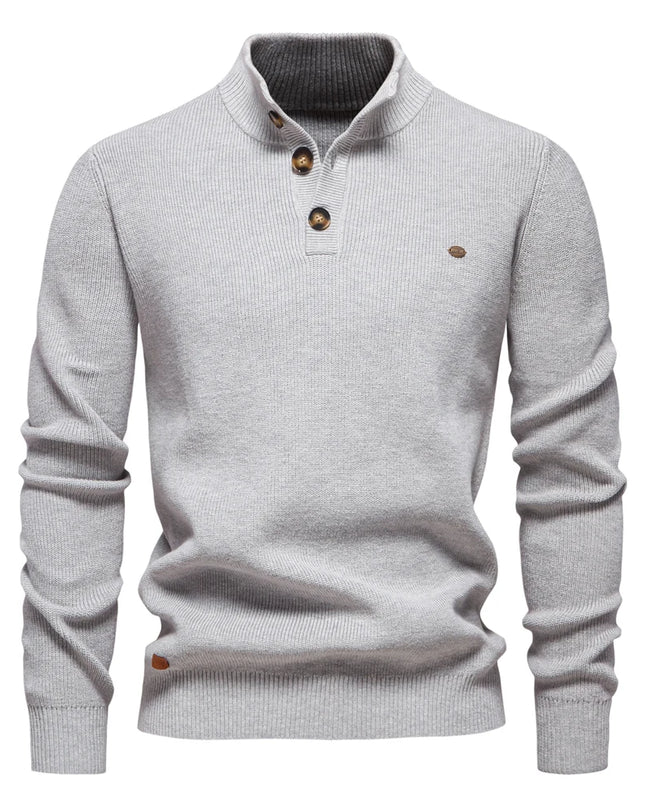 AIOPESON Men's Casual Knit Turtleneck Sweater - Autumn Winter Style