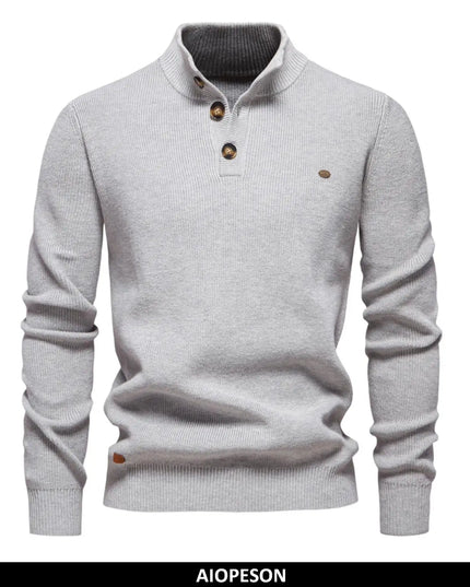 AIOPESON Men's Casual Knit Turtleneck Sweater - Autumn Winter Style